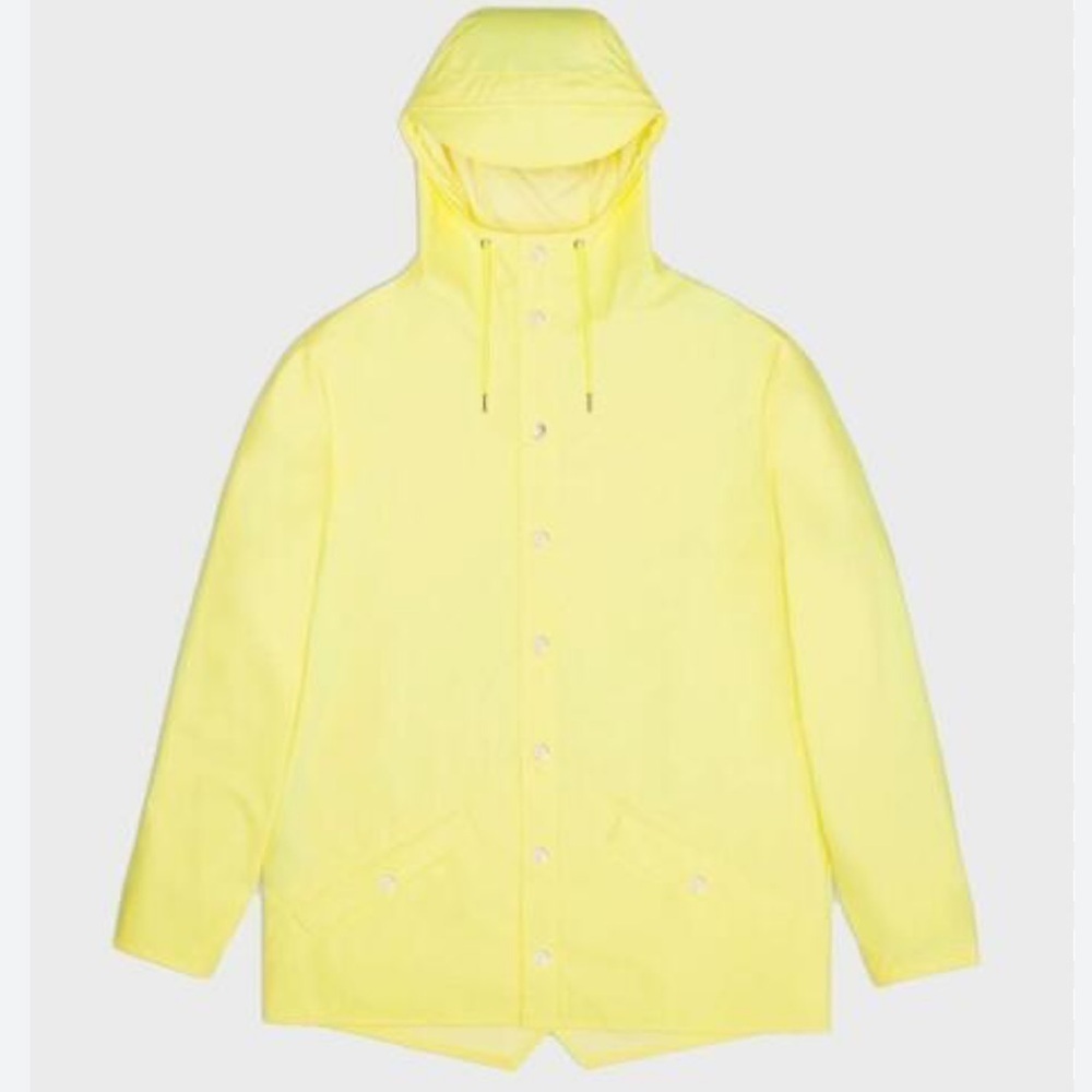 Brand new RAINS Core Long Rain Jacket XL unisex straw yellow